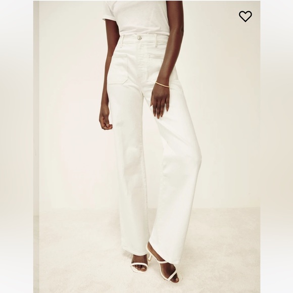 Reformation- Alyssa High Rise Wide Leg Long Jeans - Picture 1 of 4